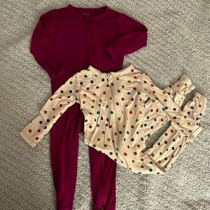 Set of 2 Kyte baby bamboo zip pjs